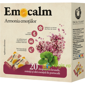 Emocalm - Dropsuri cu Lavanda si Roinita 20buc