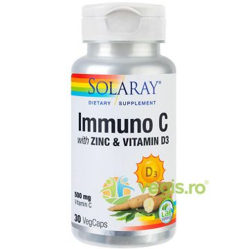 Immuno C plus Zinc si Vitamina D3 30 cps vegetale Secom,