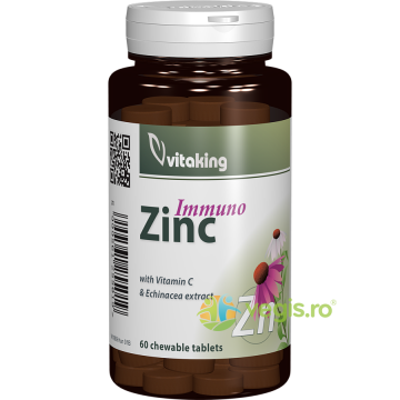 Immuno Zinc cu Vitamina C si Echinaceea 60cpr masticabile