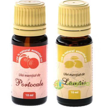 Pachet Ulei Esential de Portocale 10ml + Ulei Esential de Lamaie 10ml