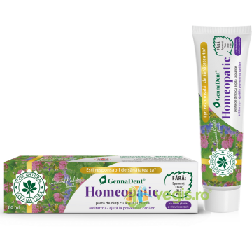 Pasta de Dinti GennaDent Homeopatic cu Argila si Plante 80ml