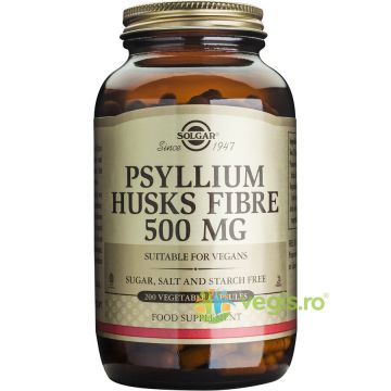 Psyllium Husks Fibre 500mg 200cps Vegetale