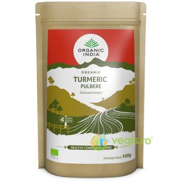 Turmeric Pulbere Fara Gluten Ecologica/Bio 100g