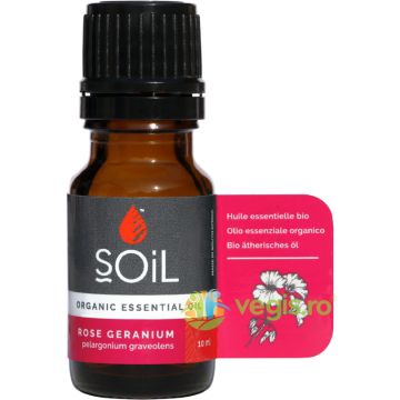 Ulei Esential de Muscata Trandafir (Rose Geranium) Ecologic/Bio 10ml