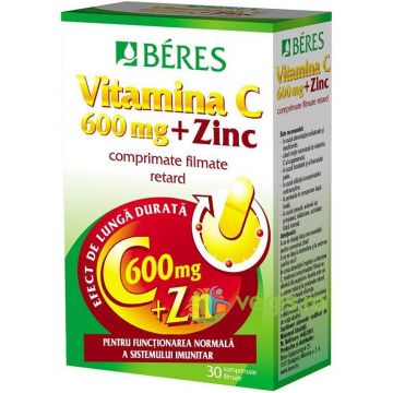 Vitamina C 600mg + Zinc 30cpr
