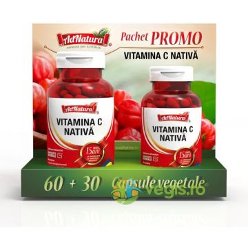 Vitamina C Nativa 60cps + 30cps Pachet Promo