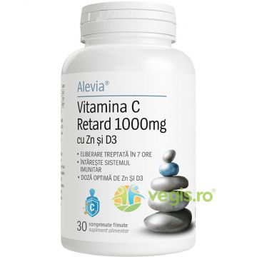 Vitamina C Retard 1000mg cu Zn si D3 30cpr