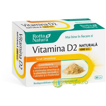Vitamina D2 Naturala 1000U.I 30cps