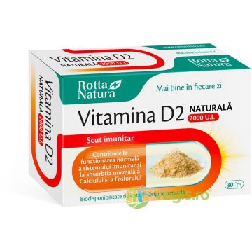 Vitamina D2 Naturala 2000U.I 30cps