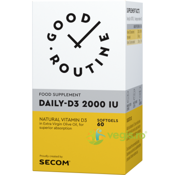 Vitamina D3 2000IU Daily 60cps moi Secom,