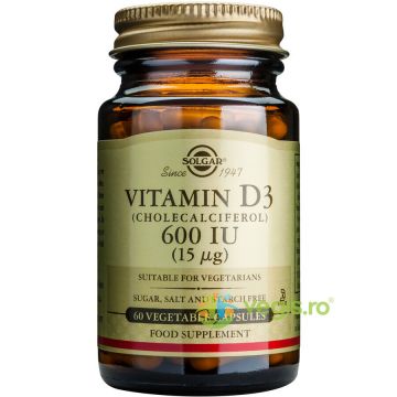 Vitamina D3 600 UI (Colecalciferol) (15 mcg) 60 capsule vegetale