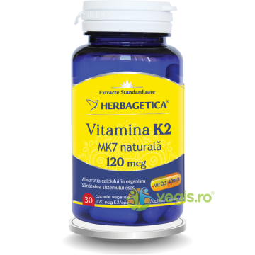 Vitamina K2 MK7 Naturala 120mcg 30Cps