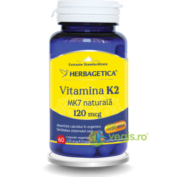 Vitamina K2 MK7 Naturala 120mcg 60Cps