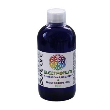 Aur, platina si argint Coloidal 20ppm, Electronum, 240ml - Agnes Itara