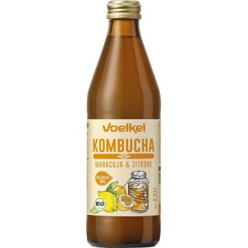 Bautura de kombucha cu maracuja si lamaie, eco-bio, 330ml - Voelkel