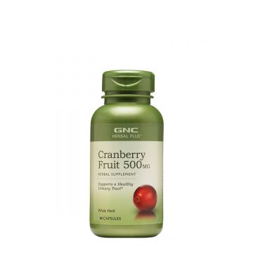 Cranberry Fruit 500 Mg, Extract Din Fruct De Merisor, 90cps - Gnc Herbal Plus