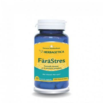 Fara Stres, 60cps si 30cps - Herbagetica 60 capsule