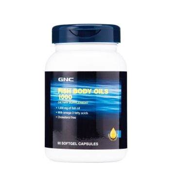 Fish Body Oils, Ulei de peste 1000mg, 90cps - Gnc