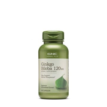 Ginkgo Biloba, 120mg, 100cps - Gnc