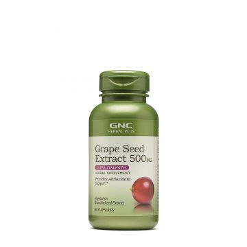 Grape seed 500 mg, extract din seminte de struguri, 60cps - Gnc Herbal Plus