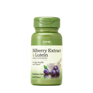 Herbal plus bilberry extract lutein, extract de afine si luteina, 60cps - Gnc
