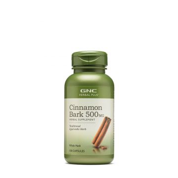 Herbal plus cinnamon bark, 500mg, scortisoara, 100cps - Gnc