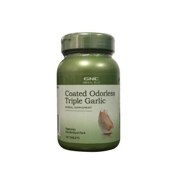 Herbal plus coated odorless triple garlic, usturoi cu invelis inodor, 100tbl - Gnc