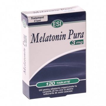 Melatonina pura, 3 mg, 120tbs - Esitalia