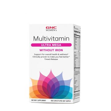 Multivitamin Ultra Mega Without Iron, Complex De Multivitamine Pentru Femei Fara Fier, 180tb - Gnc Women's