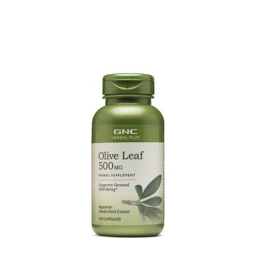 Olive Leaf 500mg, Extract Din Frunze De Maslin, 100cps - Gnc Herbal Plus