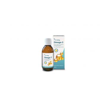 Omega 3, ulei de peste cu gust de lamaie cu tocoferoli naturali 2500mg, 150ml - Vitaking