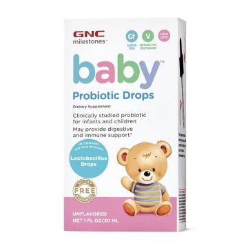 Probiotic Picaturi Pentru Bebelusi, Milestones Baby Microbiotic Drops, 30ml - Gnc