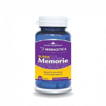 Super Memorie, 120cps, 60cps si 30cps - Herbagetica 30 capsule