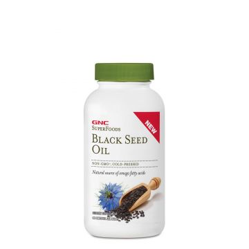 Superfoods black seed oil, ulei din seminte de chimen negru, 90cps - Gnc