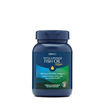 Triple strength fish oil mini, ulei de peste, 120cps - Gnc