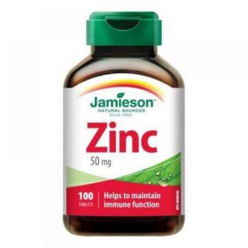 Zinc 50mg, 100tbl - Jamieson