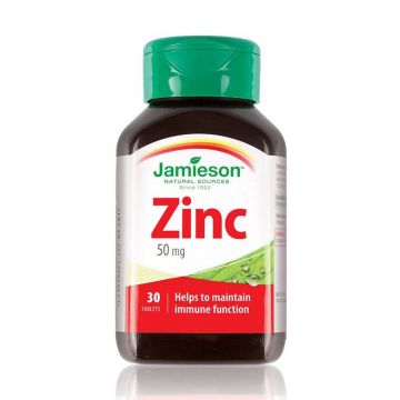 Zinc 50mg, 30tbl - Jamieson