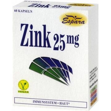 Zink, 25mg , 60cps - Espara