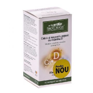 Calciu & Magneziu Organic cu Vitamina D 60cpr Dacia Plant