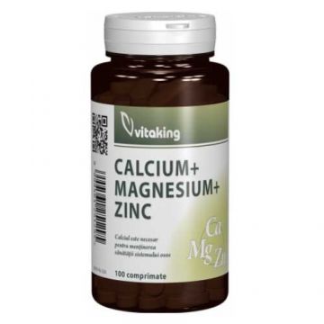 Calciu-Magneziu- Zinc 100 Cpr, Vitaking