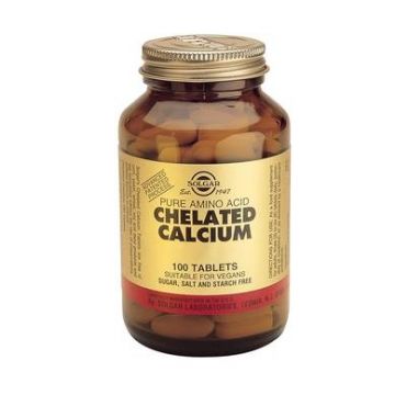 CHELATED CALCIUM - CALCIU CHELAT – 167mg – 100tb - SOLGAR