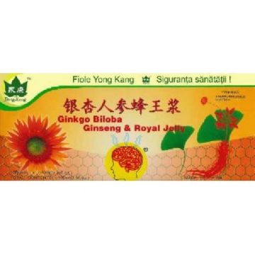 Fiole Ginkgo si Ginseng Yong Kang 10fiole