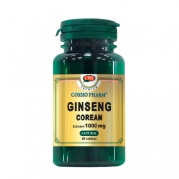 Ginseng Corean 1000mg, 60cpr+30 cpr Gratis, Cosmopharm