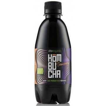 Kombucha cu capsuni, eco-bio, 330ml - Vita Organic