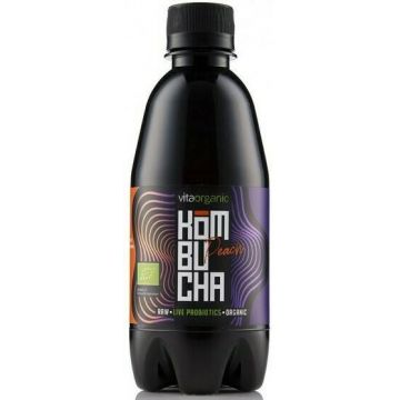 Kombucha cu piersici, eco-bio, 330ml - Vita Organic