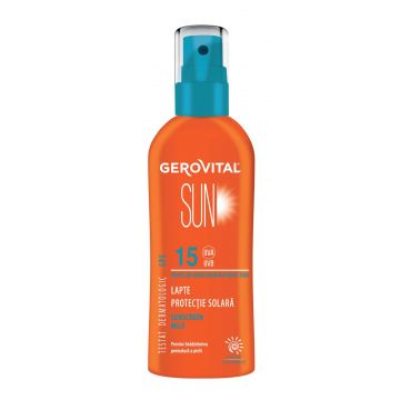 Lapte protectie solara SPF 15 150ml - Gerovital Sun