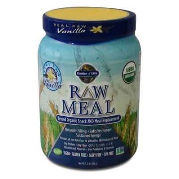 Raw meal vanilie - inlocuitor de mas bogat in proteine - orgarnic - 558g - Garden of Life
