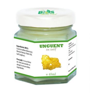 Unguent cu sulf, 45ml - Bios Mineral Plant