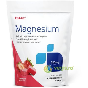 Magneziu (Caramele cu Aroma Naturala de Capsuni) 250mg 60buc