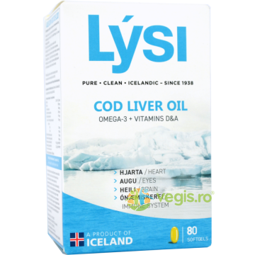 Ulei din Ficat de Cod (Cod Liver Oil) 80cps